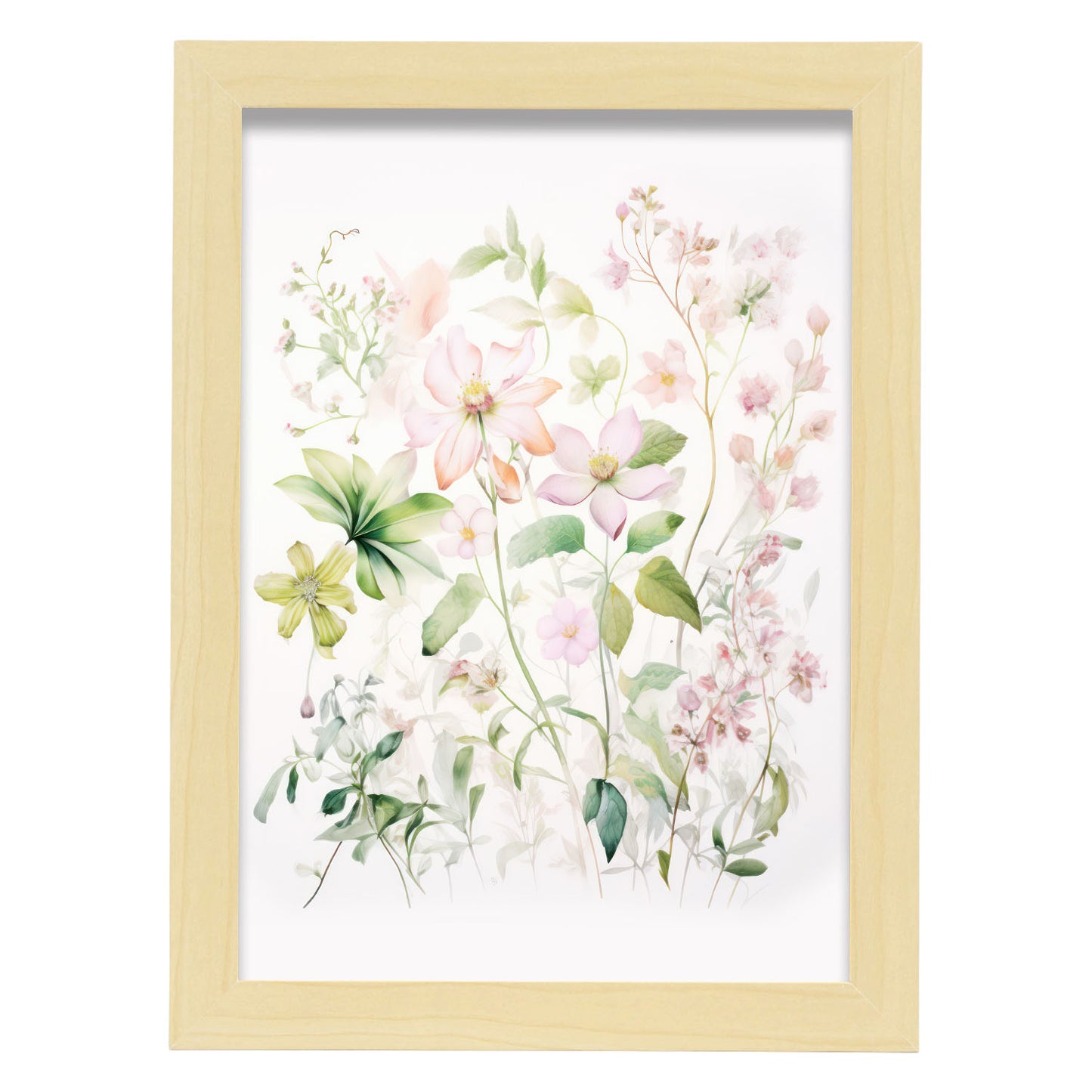 Nacnic Las flores violetas Lamina. En Impresiones de vivero de plantas. Estampados decorativos estéticos para su sala de estar, dormitorio, hogar