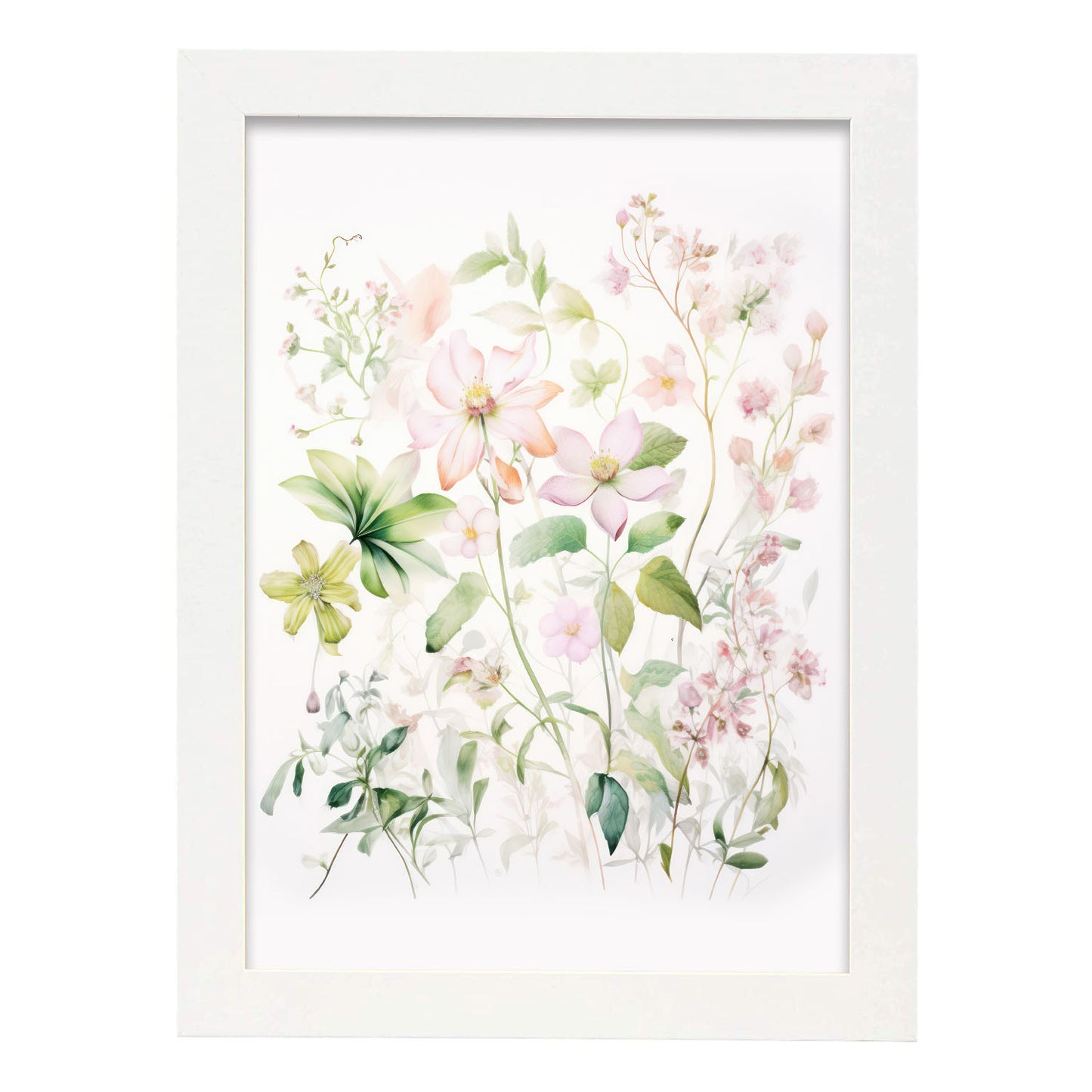 Nacnic Las flores violetas Lamina. En Impresiones de vivero de plantas. Estampados decorativos estéticos para su sala de estar, dormitorio, hogar