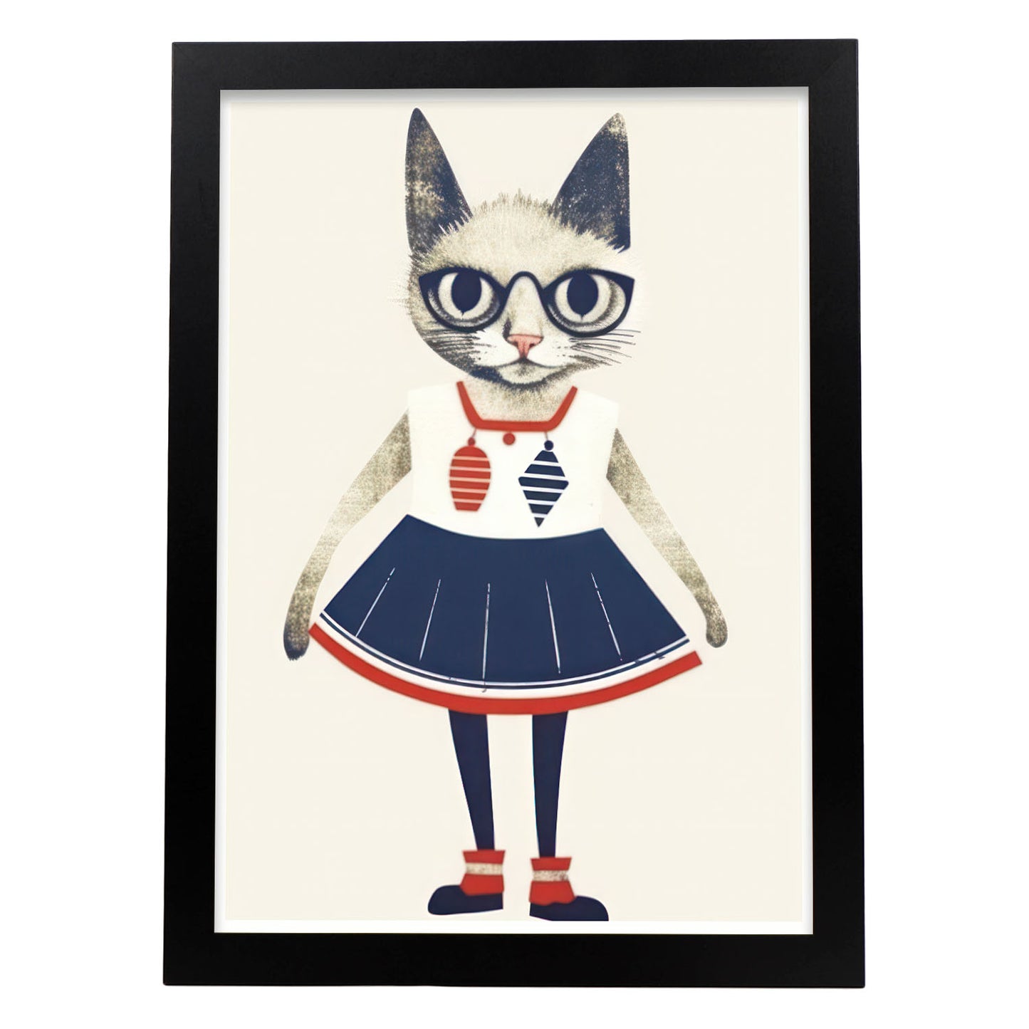 Nacnic Lámina de Lady Fox con Vestido