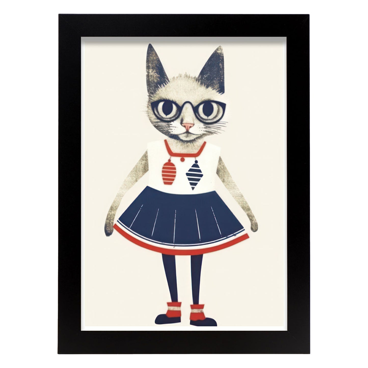 Nacnic Lámina de Lady Fox con Vestido