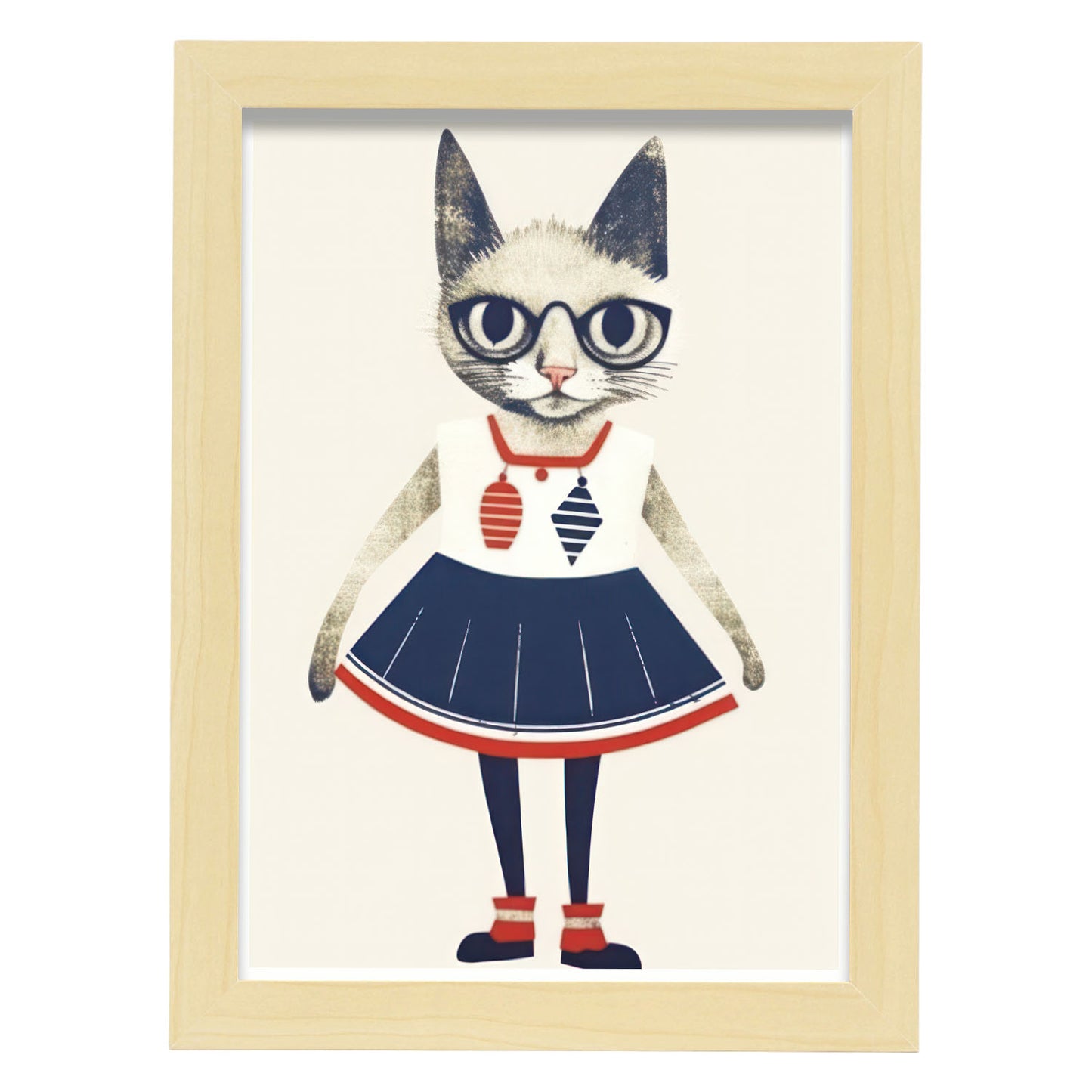 Nacnic Lámina de Lady Fox con Vestido
