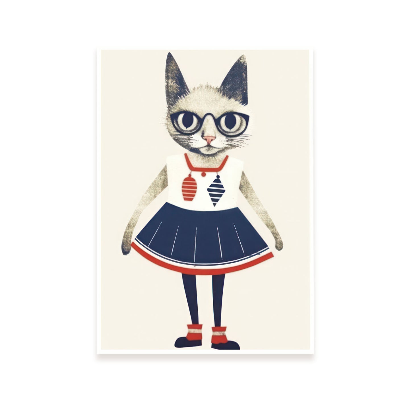 Nacnic Lámina de Lady Fox con Vestido