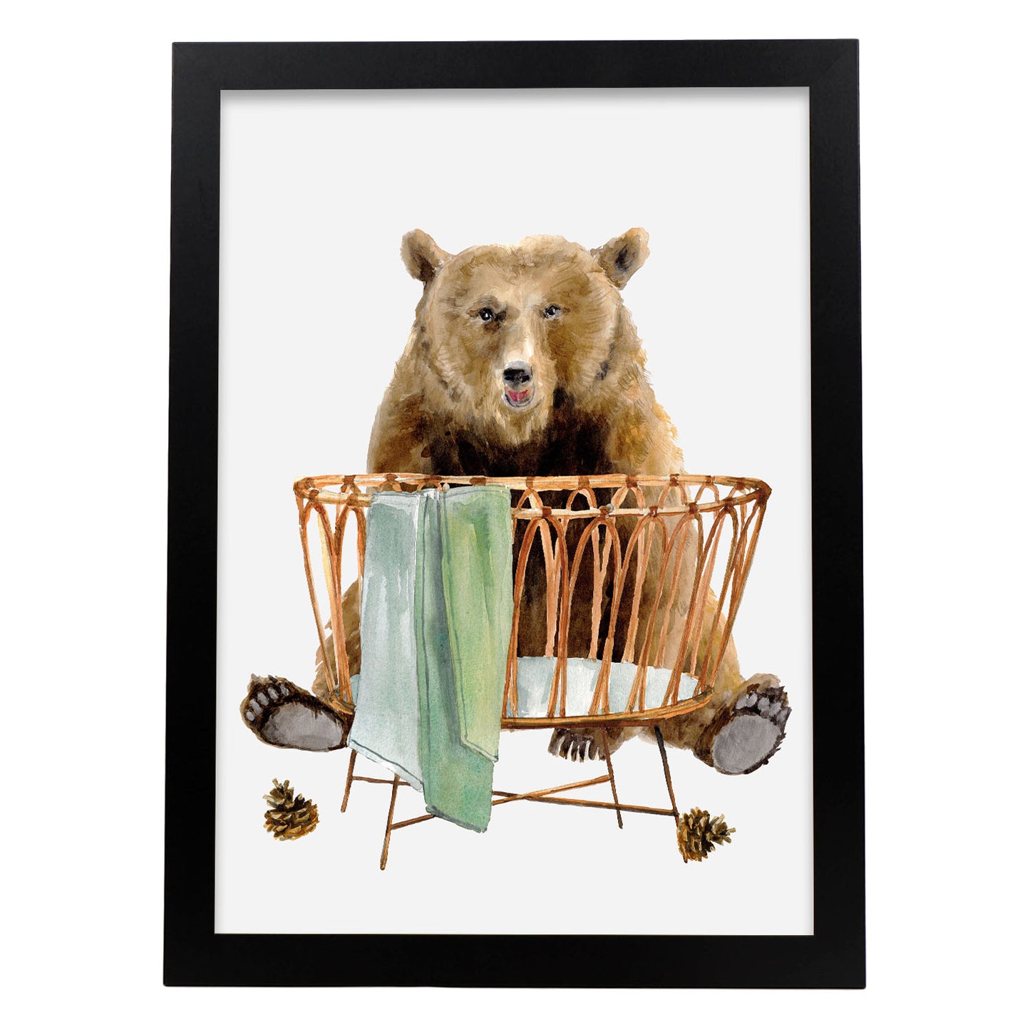 Nacnic Oso de manchas Lamina. En Animales impresos para guardería. Estampados decorativos estéticos para su sala de estar, dormitorio, hogar