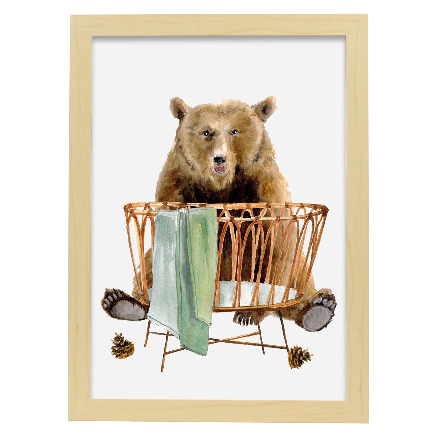 Nacnic Oso de manchas Lamina. En Animales impresos para guardería. Estampados decorativos estéticos para su sala de estar, dormitorio, hogar