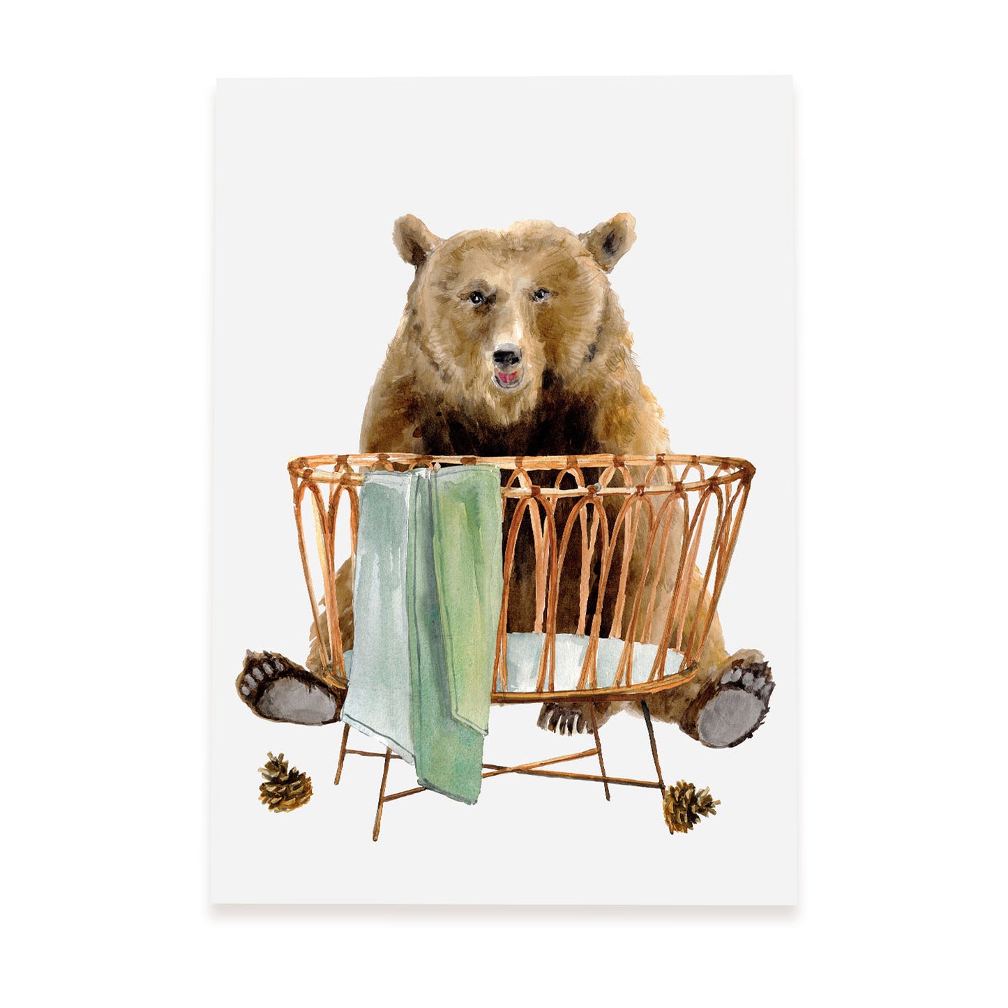 Nacnic Oso de manchas Lamina. En Animales impresos para guardería. Estampados decorativos estéticos para su sala de estar, dormitorio, hogar