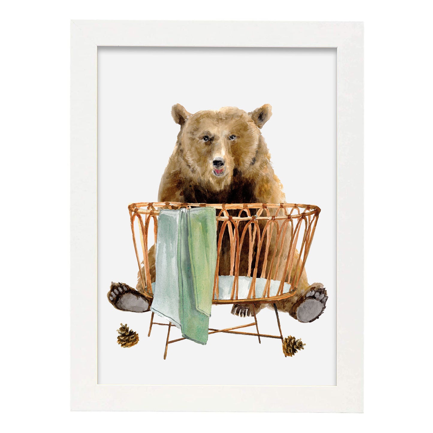 Nacnic Oso de manchas Lamina. En Animales impresos para guardería. Estampados decorativos estéticos para su sala de estar, dormitorio, hogar