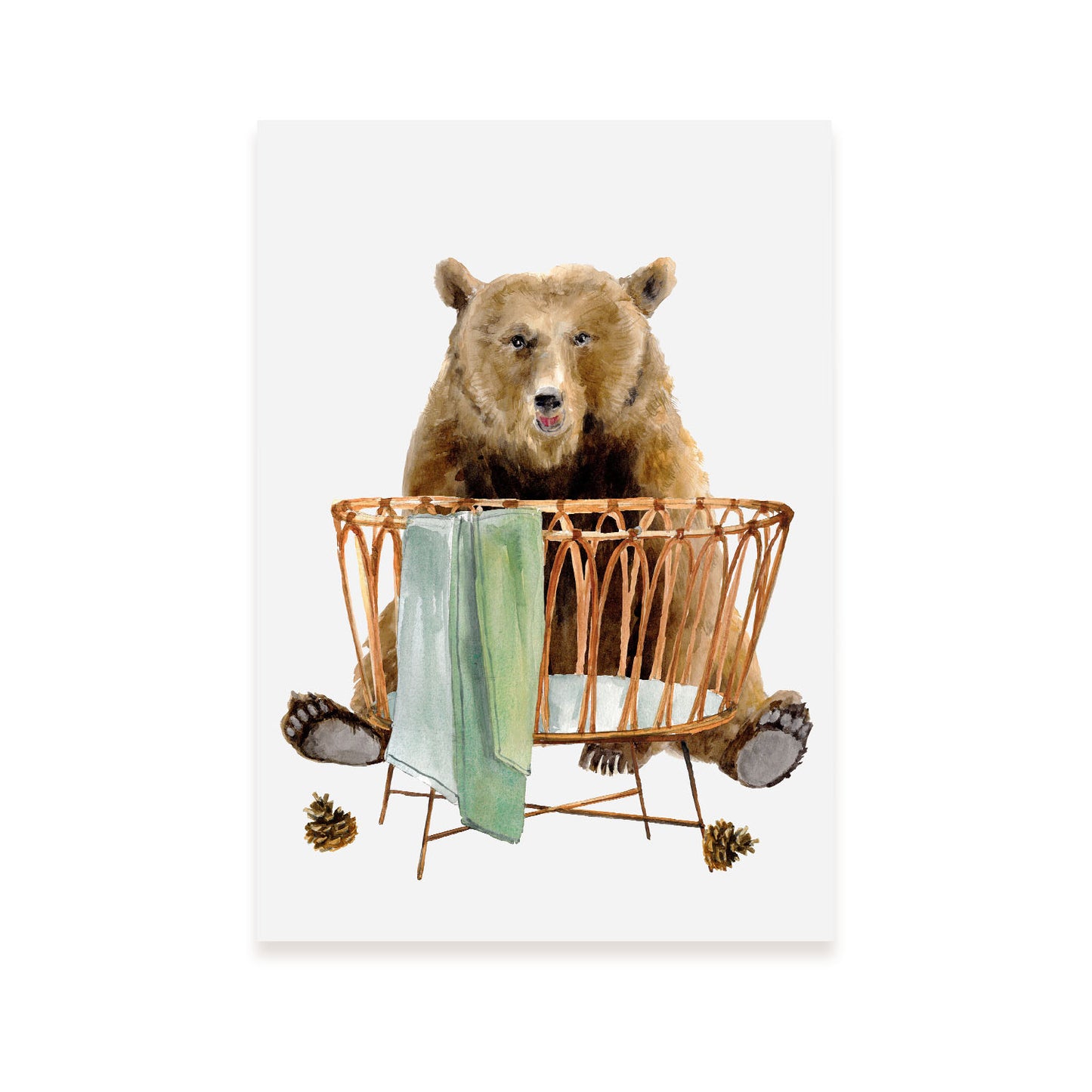 Nacnic Oso de manchas Lamina. En Animales impresos para guardería. Estampados decorativos estéticos para su sala de estar, dormitorio, hogar