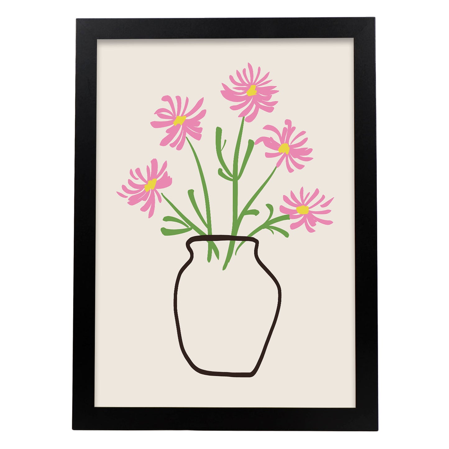 Nacnic Lámina Estampado Decorativo Gerbera en Jarrón para Hogar