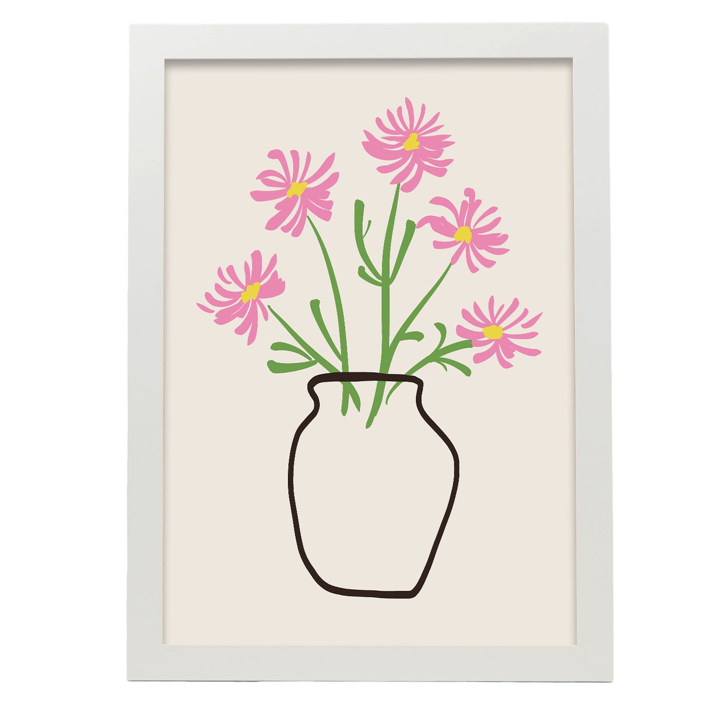 Nacnic Lámina Estampado Decorativo Gerbera en Jarrón para Hogar