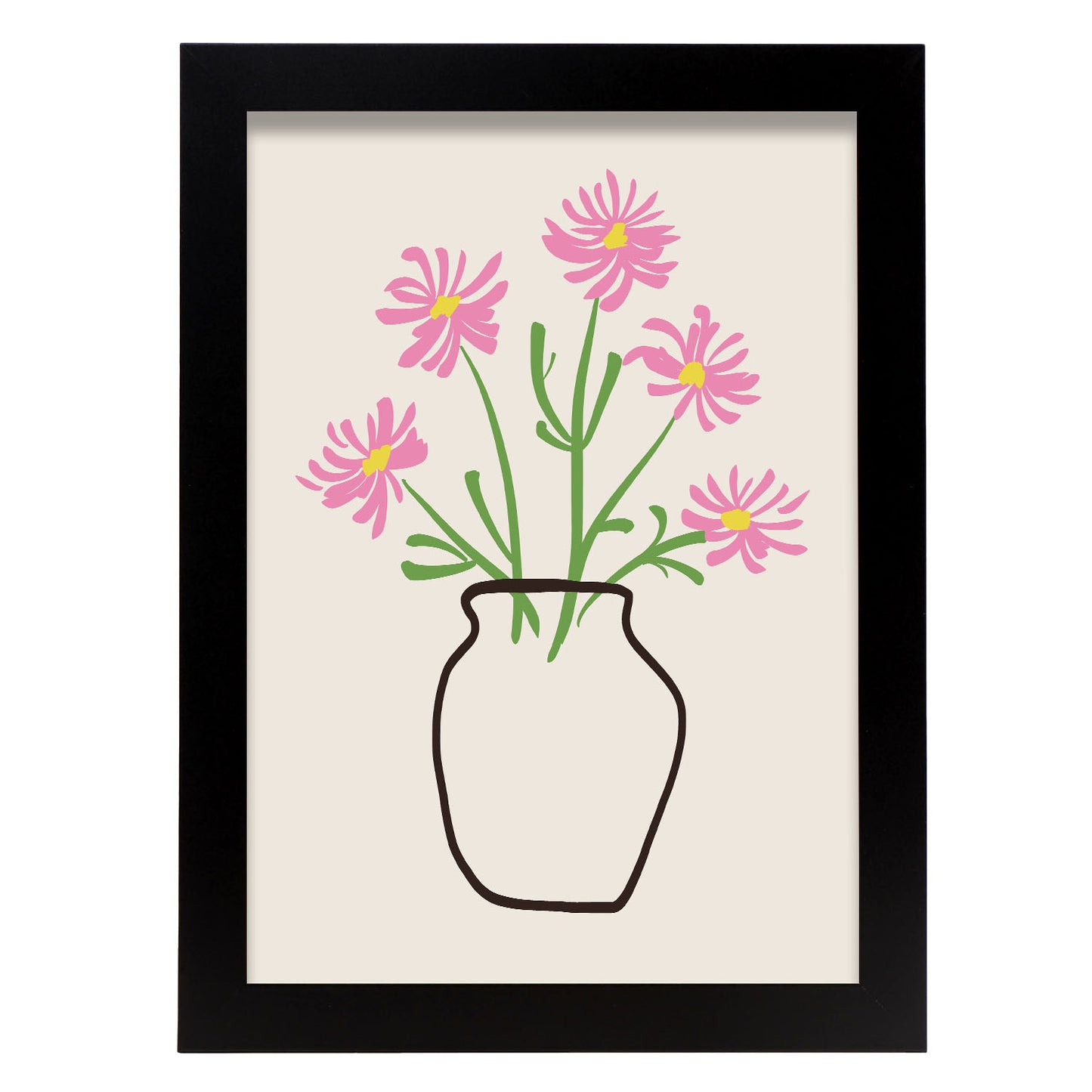 Nacnic Lámina Estampado Decorativo Gerbera en Jarrón para Hogar