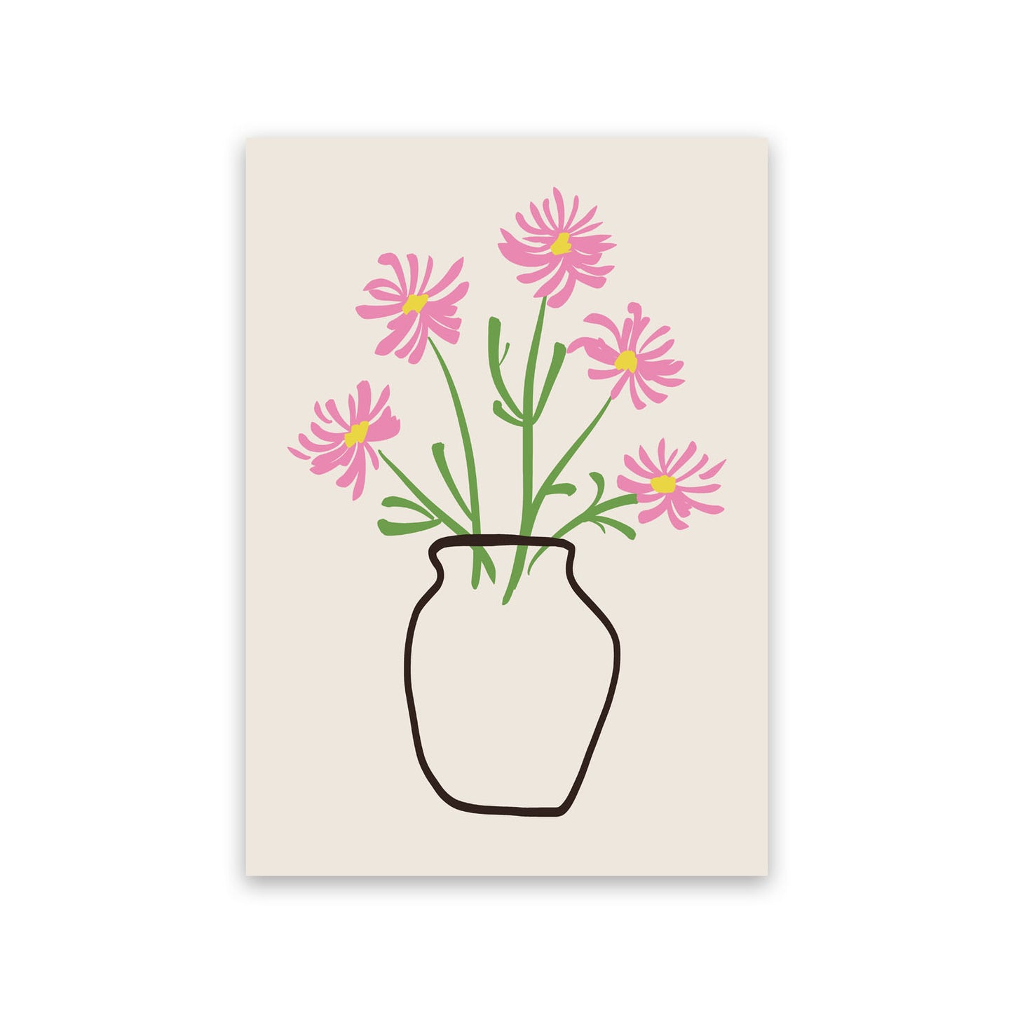 Nacnic Lámina Estampado Decorativo Gerbera en Jarrón para Hogar