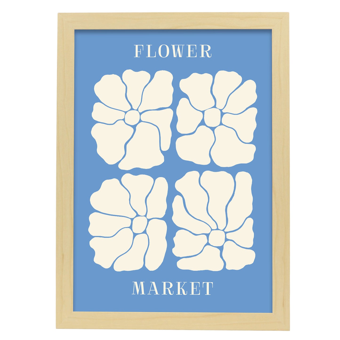 Lamina Nacnic de Mercado de Flores Azul para Yoga en Casa
