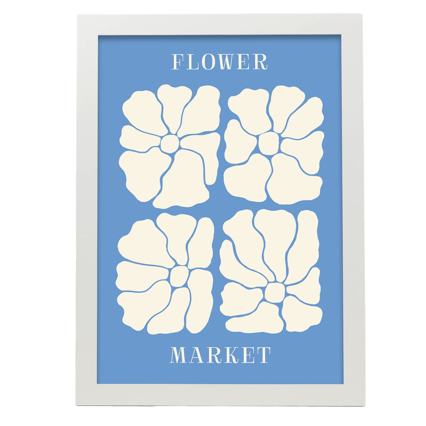 Lamina Nacnic de Mercado de Flores Azul para Yoga en Casa