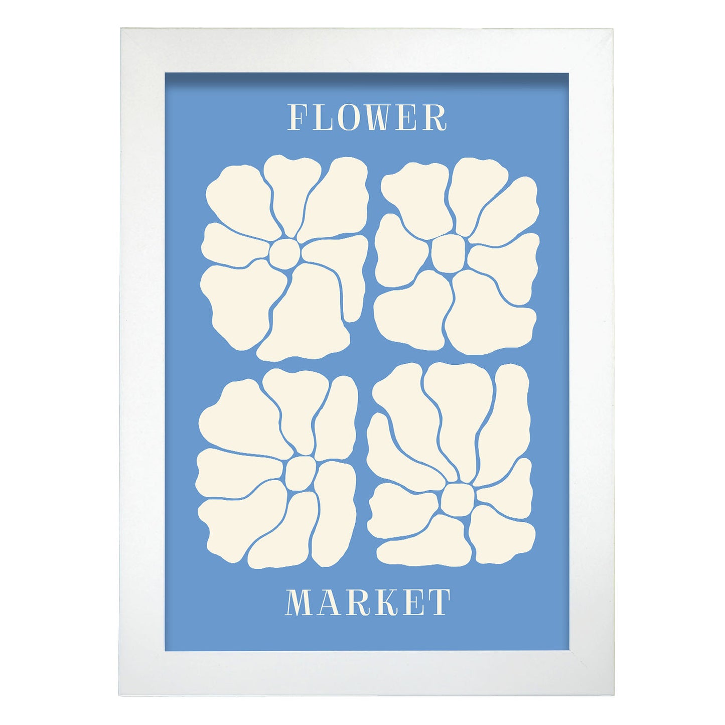 Lamina Nacnic de Mercado de Flores Azul para Yoga en Casa