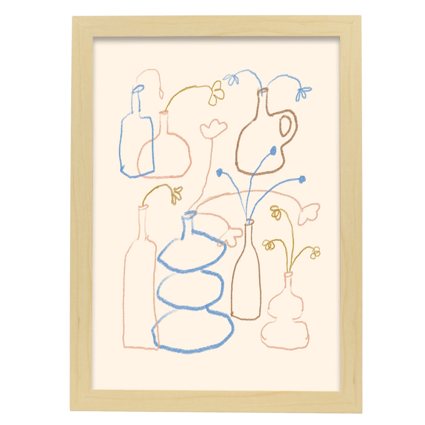 Lámina Nacnic Botellas Curvas