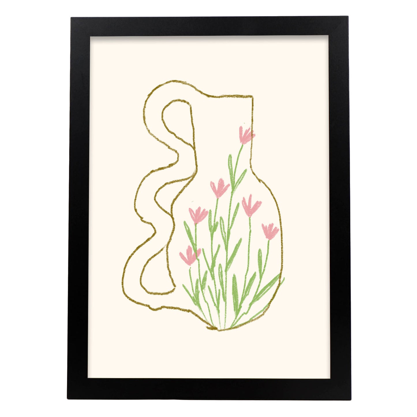 Nacnic Lámina de Jarrón de Flores de Pared