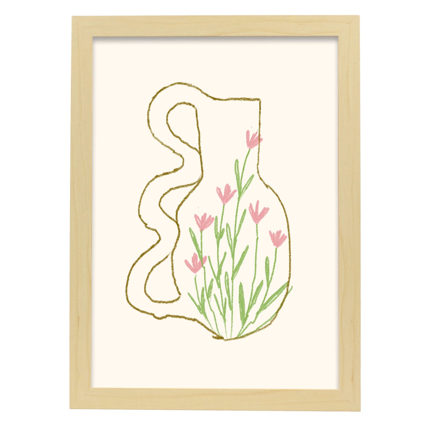 Nacnic Lámina de Jarrón de Flores de Pared