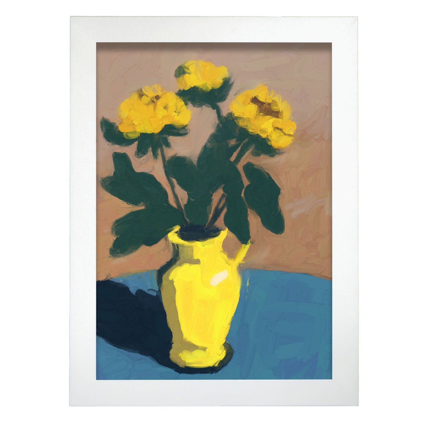 Lamina Nacnic de Flor y Jarrón Amarillo