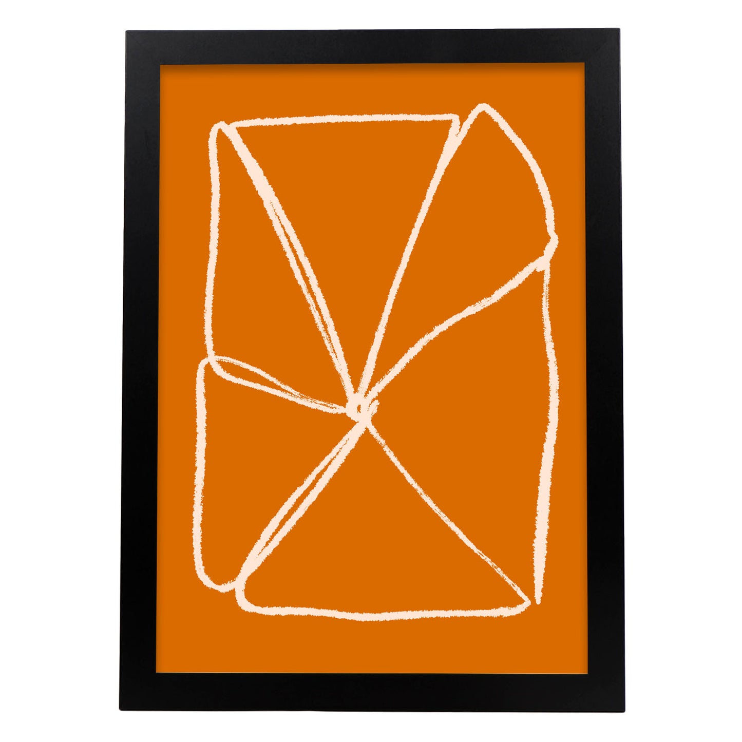Nacnic Lámina Decorativa Flor Naranja