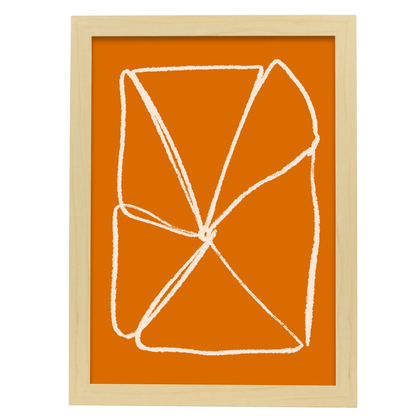 Nacnic Lámina Decorativa Flor Naranja