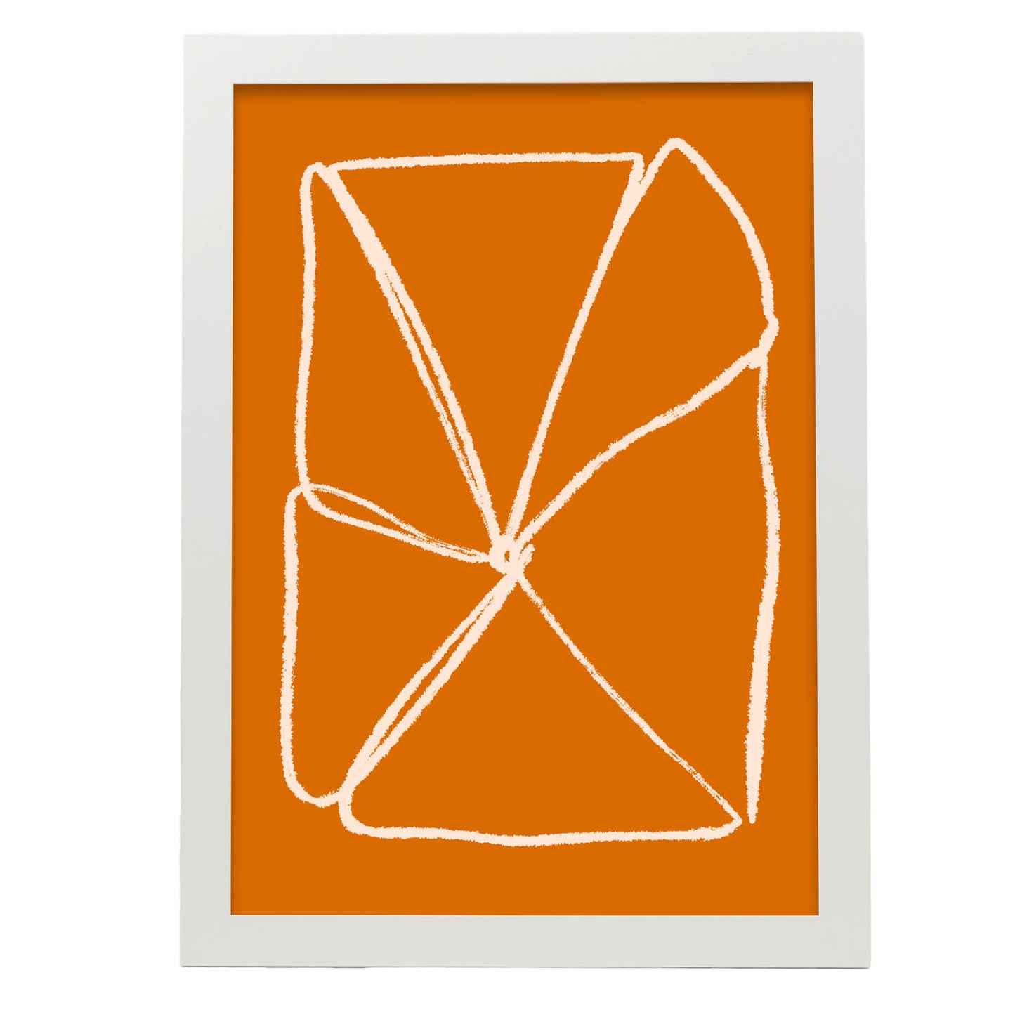 Nacnic Lámina Decorativa Flor Naranja
