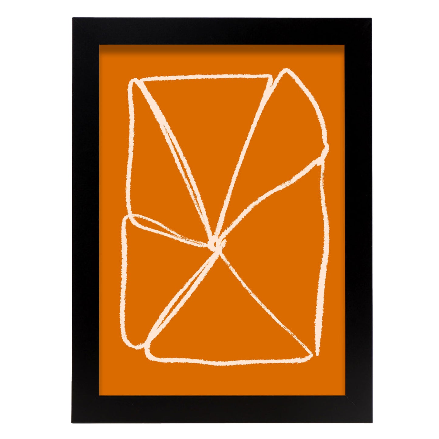 Nacnic Lámina Decorativa Flor Naranja