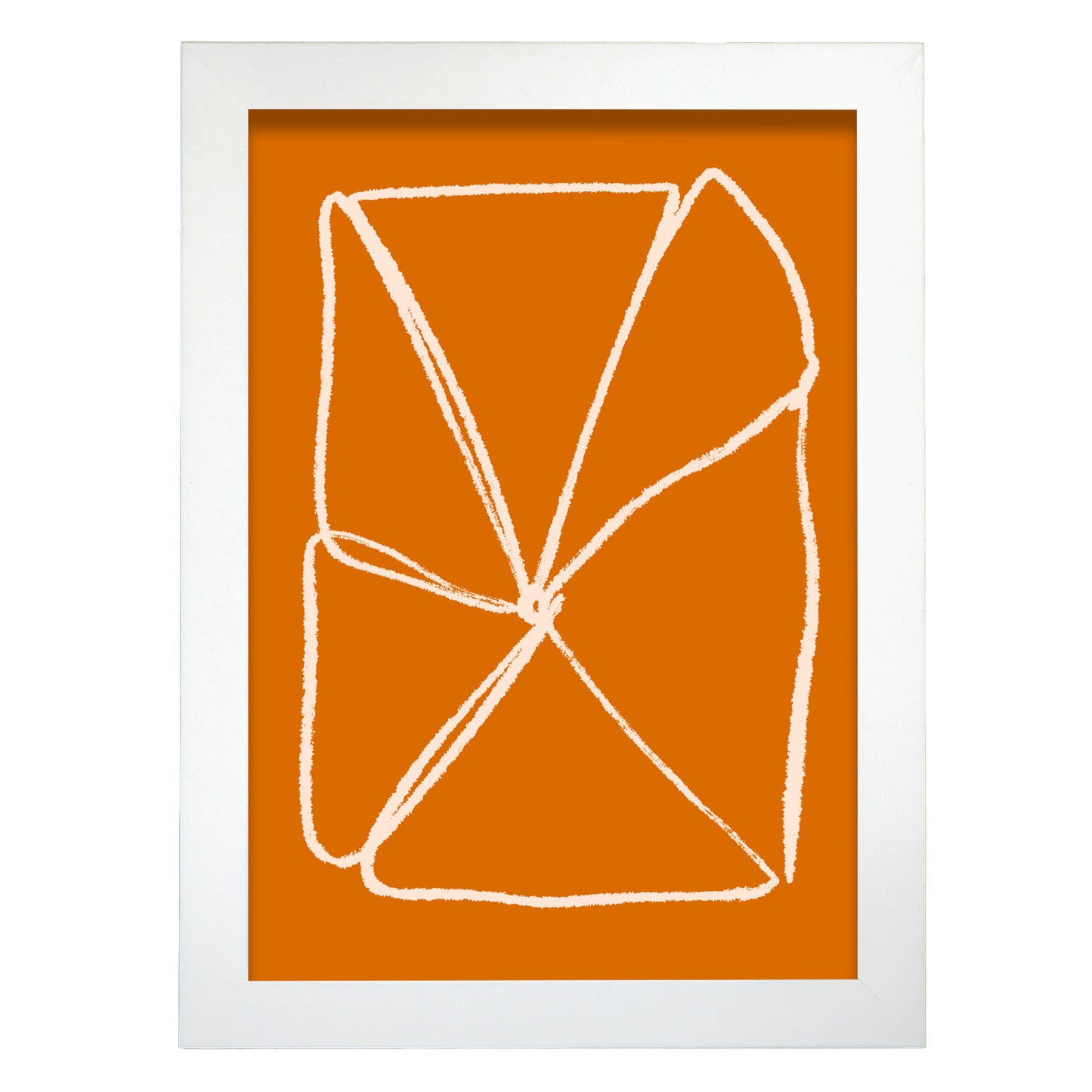 Nacnic Lámina Decorativa Flor Naranja