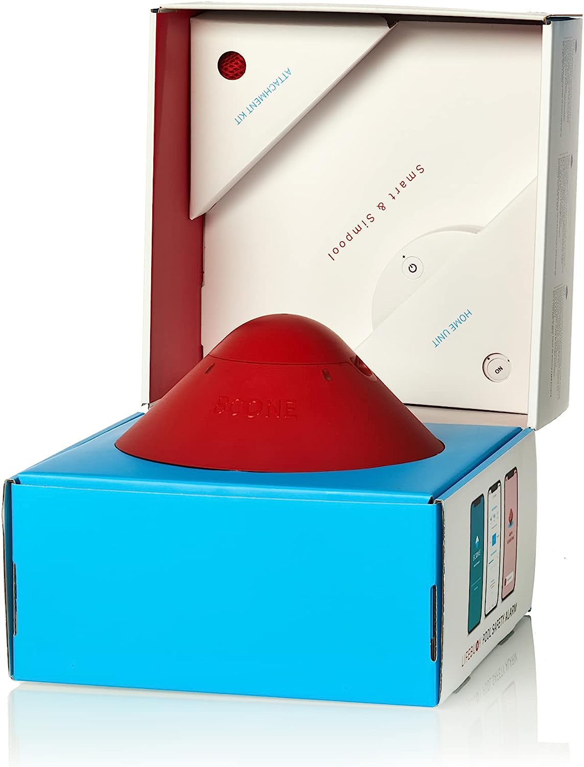 Paquete de 8 Alarmas Inteligentes para Piscina Nacnic Lifebuoy 2.0 BCone, Compatible con Alexa y Google Assistant, Conexión Wi-Fi, Control de Aplicación Remota