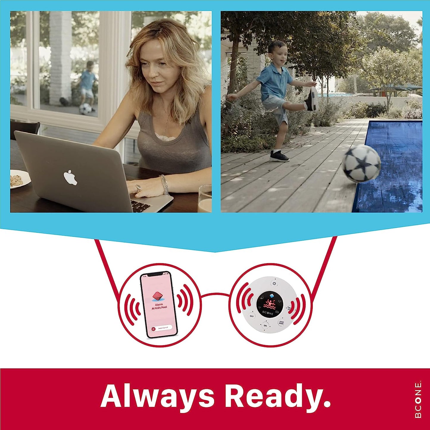 Sistema de Alarma Inteligente para Piscina con Boya Extra nacnic, Compatible con Alexa y Google Assistant, Control por App, Poster