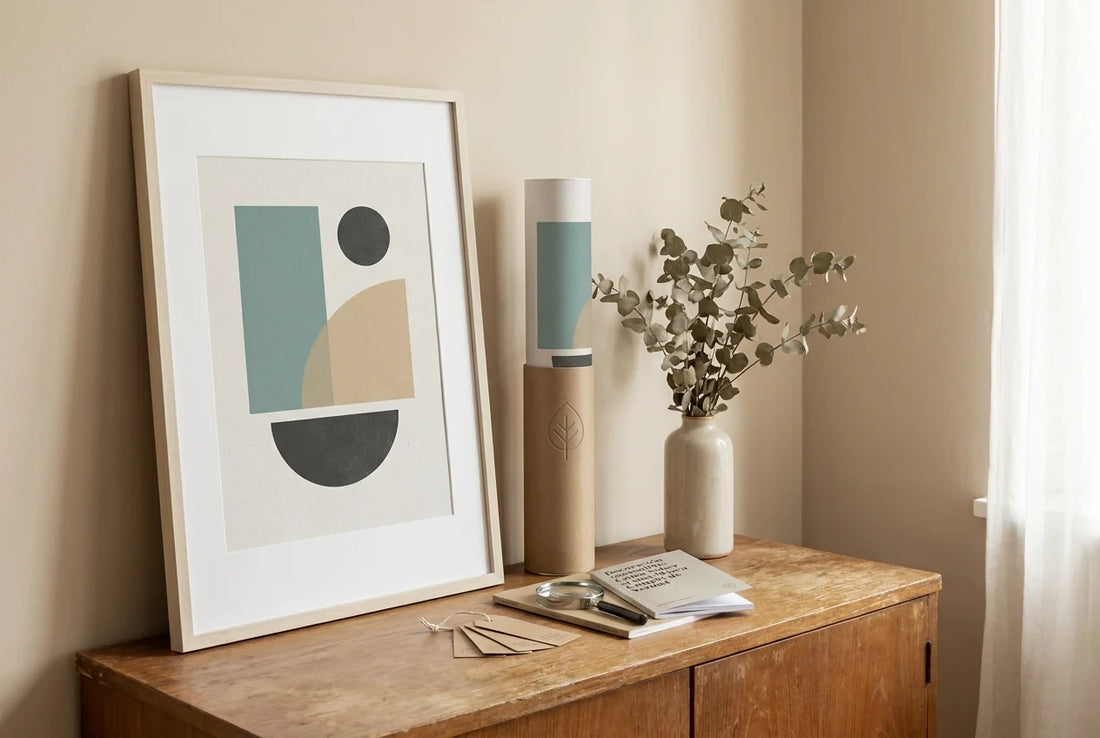Professional header image for educational tutorial: Decoración Sostenible: Cómo Saber si una Marca Cumple de ...