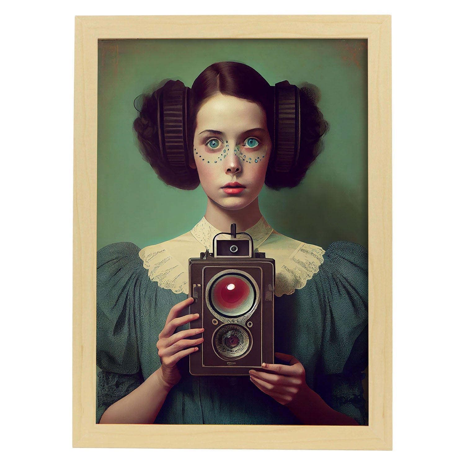 Nacnic hay infinitas posibilidades Vintage Weird 83. estampados de arte estético de pared para el diseño de dormitorio o sala de estar.-Artwork-Nacnic-A4-Marco Madera clara-Nacnic Estudio SL