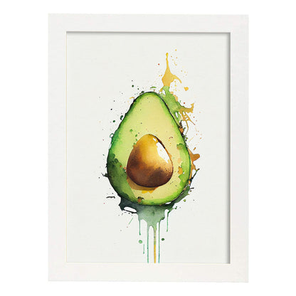 Nacnic minimalist Avocado_1. Aesthetic Wall Art Prints for Bedroom or Living Room Design.-Artwork-Nacnic-A4-Marco Blanco-Nacnic Estudio SL