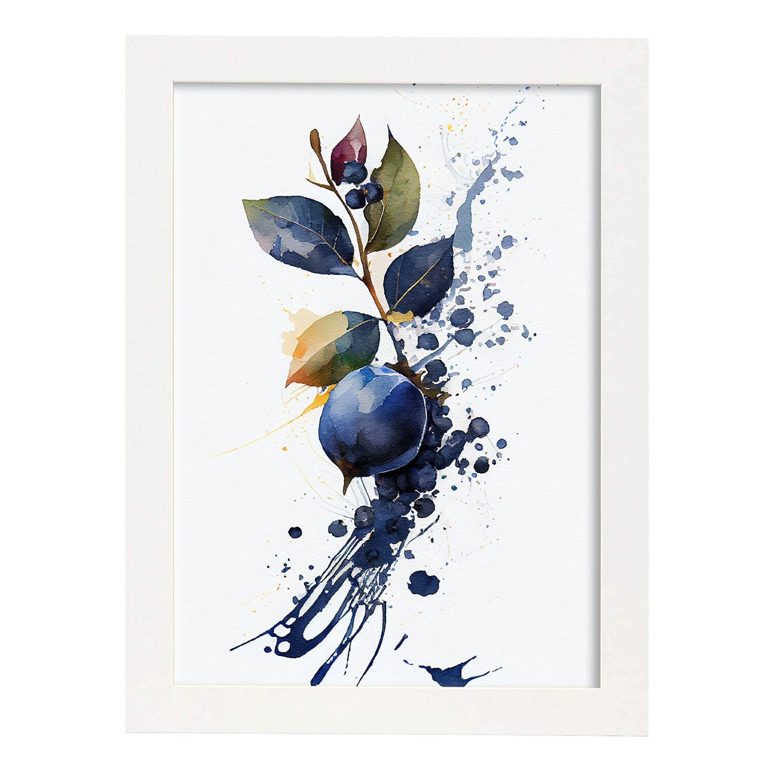 Nacnic minimalist Blueberry_1. Aesthetic Wall Art Prints for Bedroom or Living Room Design.-Artwork-Nacnic-A4-Marco Blanco-Nacnic Estudio SL