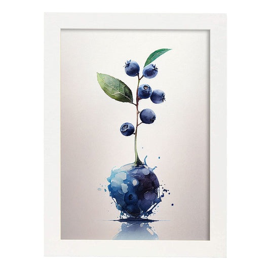 Nacnic minimalist Blueberry_2. Aesthetic Wall Art Prints for Bedroom or Living Room Design.-Artwork-Nacnic-A4-Marco Blanco-Nacnic Estudio SL