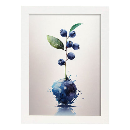 Nacnic minimalist Blueberry_2. Aesthetic Wall Art Prints for Bedroom or Living Room Design.-Artwork-Nacnic-A4-Marco Blanco-Nacnic Estudio SL