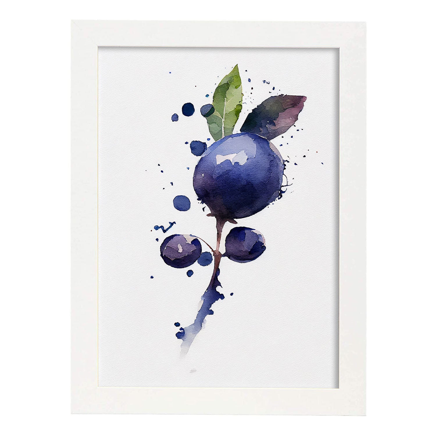 Nacnic minimalist Blueberry_3. Aesthetic Wall Art Prints for Bedroom or Living Room Design.-Artwork-Nacnic-A4-Marco Blanco-Nacnic Estudio SL