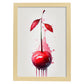 Nacnic minimalist Cherry_1. Aesthetic Wall Art Prints for Bedroom or Living Room Design.-Artwork-Nacnic-A4-Marco Madera Clara-Nacnic Estudio SL