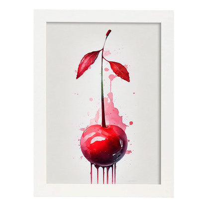 Nacnic minimalist Cherry_1. Aesthetic Wall Art Prints for Bedroom or Living Room Design.-Artwork-Nacnic-A4-Marco Blanco-Nacnic Estudio SL