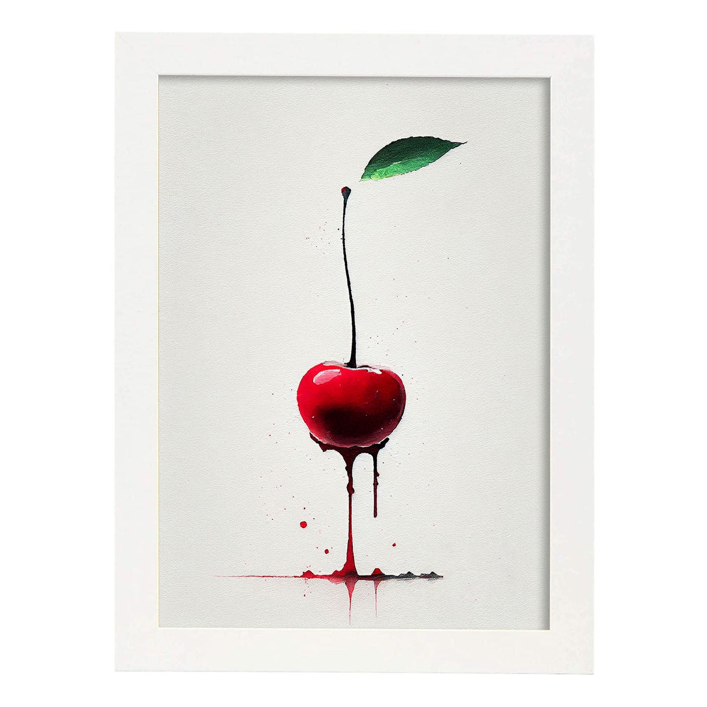 Nacnic minimalist Cherry_2. Aesthetic Wall Art Prints for Bedroom or Living Room Design.-Artwork-Nacnic-A4-Marco Blanco-Nacnic Estudio SL