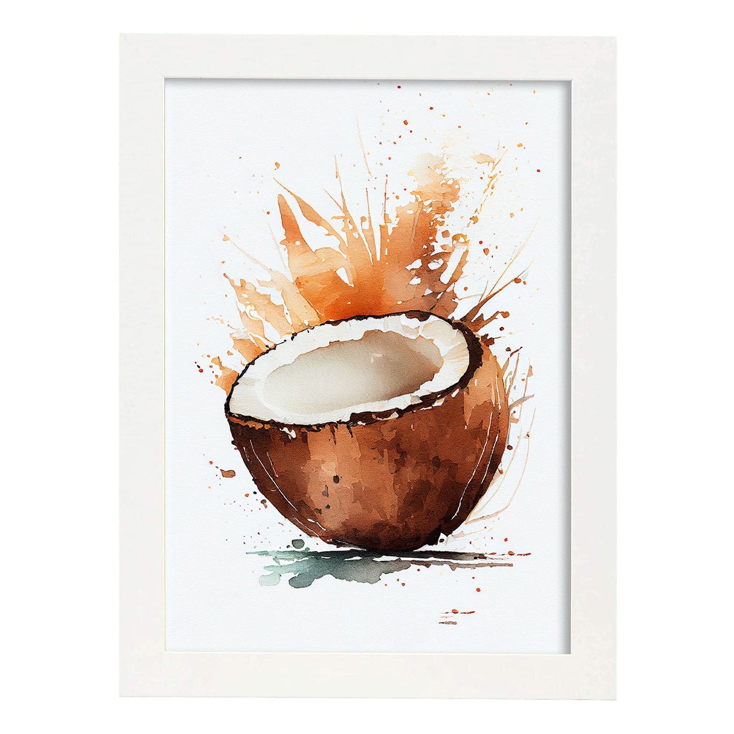 Nacnic minimalist Coconut_1. Aesthetic Wall Art Prints for Bedroom or Living Room Design.-Artwork-Nacnic-A4-Marco Blanco-Nacnic Estudio SL