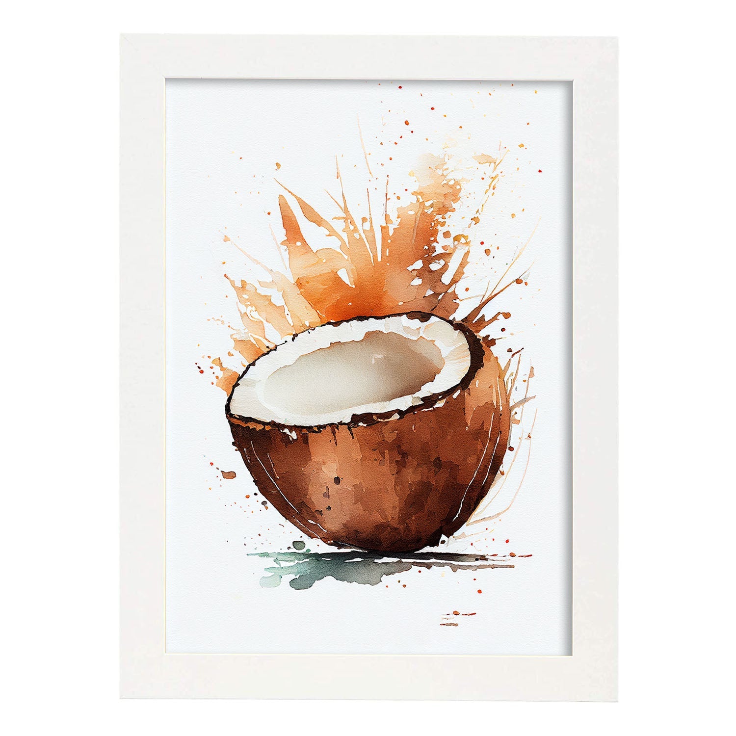 Nacnic minimalist Coconut_1. Aesthetic Wall Art Prints for Bedroom or Living Room Design.-Artwork-Nacnic-A4-Marco Blanco-Nacnic Estudio SL