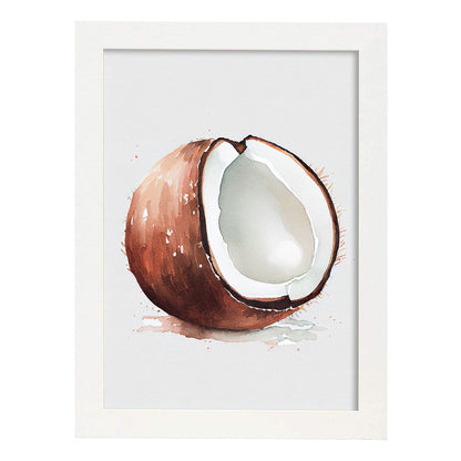 Nacnic minimalist Coconut_3. Aesthetic Wall Art Prints for Bedroom or Living Room Design.-Artwork-Nacnic-A4-Marco Blanco-Nacnic Estudio SL