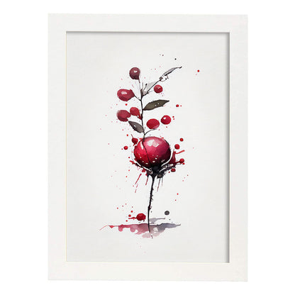 Nacnic minimalist Cranberry. Aesthetic Wall Art Prints for Bedroom or Living Room Design.-Artwork-Nacnic-A4-Marco Blanco-Nacnic Estudio SL
