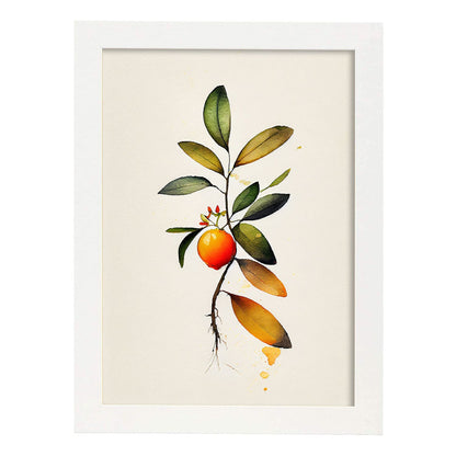 Nacnic minimalist Kumquat_2. Aesthetic Wall Art Prints for Bedroom or Living Room Design.-Artwork-Nacnic-A4-Marco Blanco-Nacnic Estudio SL