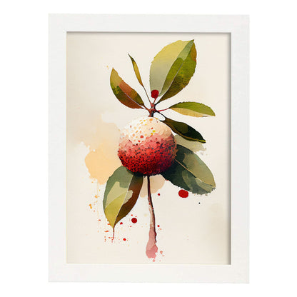 Nacnic minimalist Lychee_1. Aesthetic Wall Art Prints for Bedroom or Living Room Design.-Artwork-Nacnic-A4-Marco Blanco-Nacnic Estudio SL