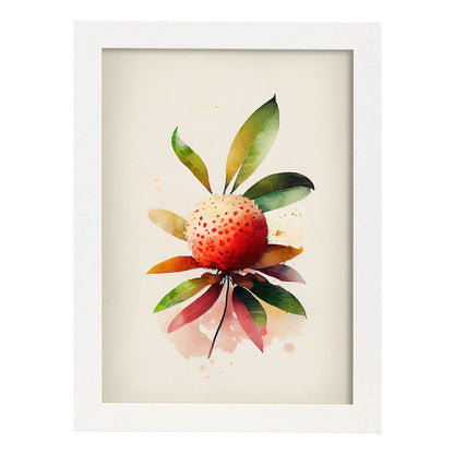 Nacnic minimalist Lychee_2. Aesthetic Wall Art Prints for Bedroom or Living Room Design.-Artwork-Nacnic-A4-Marco Blanco-Nacnic Estudio SL