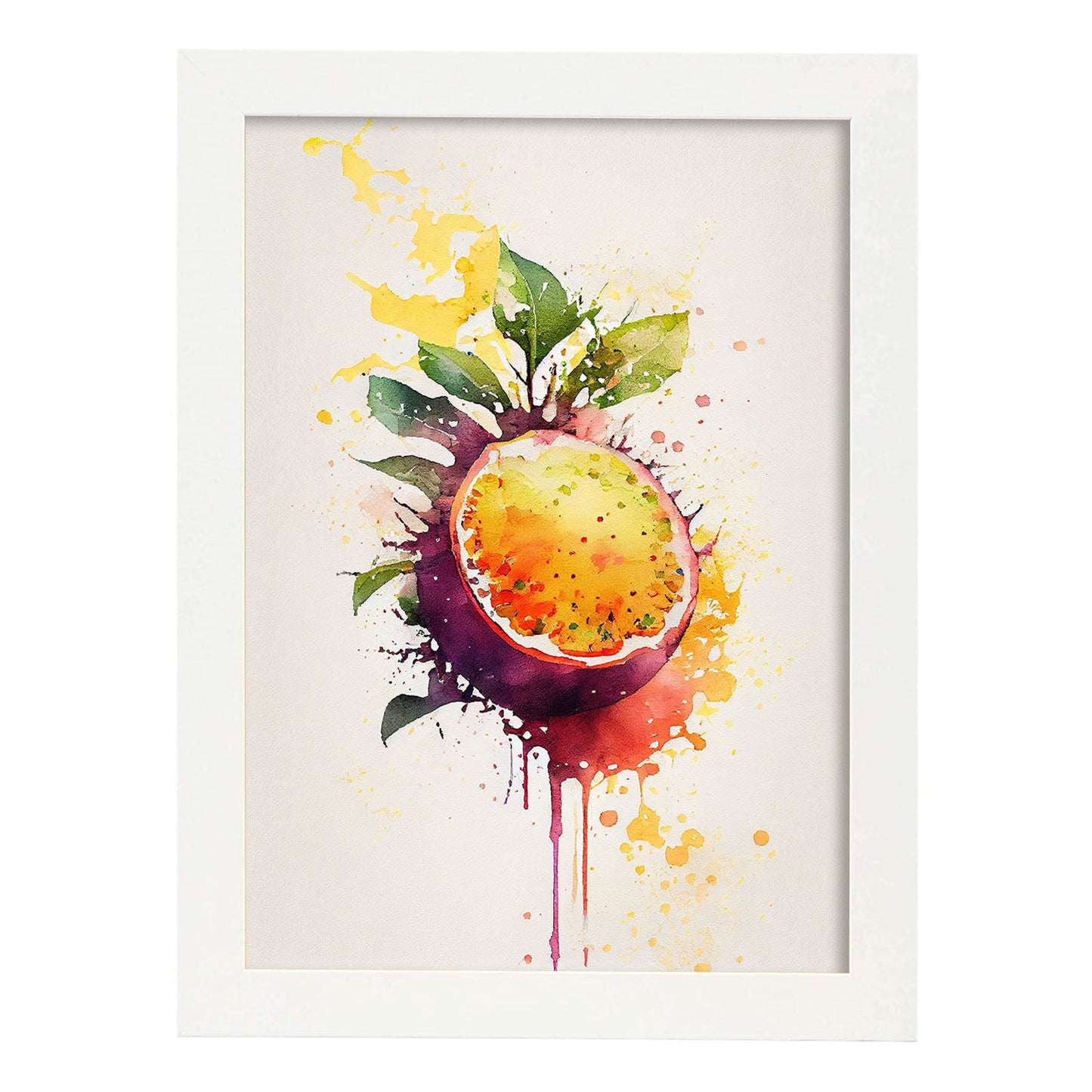 Nacnic minimalist Maracuja_2. Aesthetic Wall Art Prints for Bedroom or Living Room Design.-Artwork-Nacnic-A4-Marco Blanco-Nacnic Estudio SL
