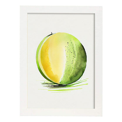Nacnic minimalist Melon_1. Aesthetic Wall Art Prints for Bedroom or Living Room Design.-Artwork-Nacnic-A4-Marco Blanco-Nacnic Estudio SL