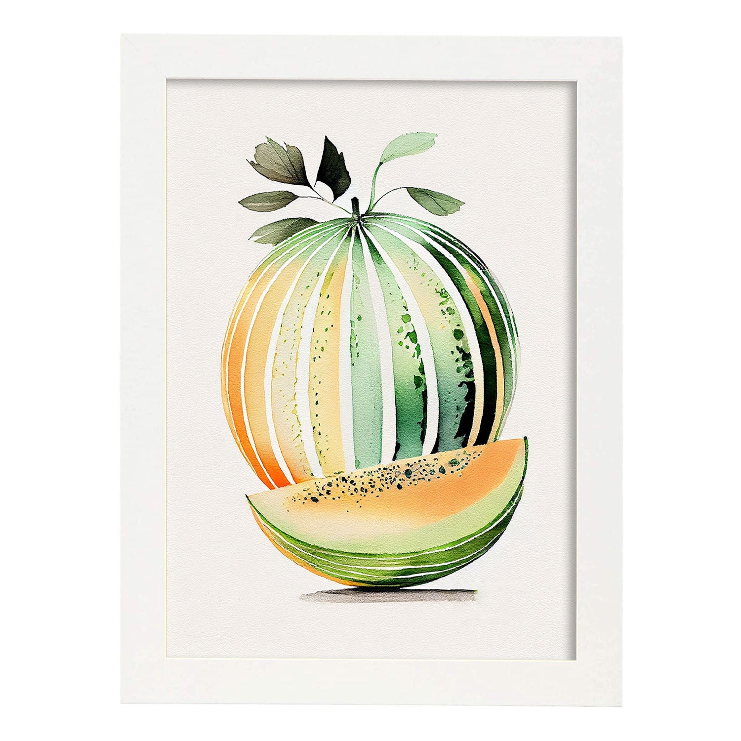Nacnic minimalist Melon_2. Aesthetic Wall Art Prints for Bedroom or Living Room Design.-Artwork-Nacnic-A4-Marco Blanco-Nacnic Estudio SL