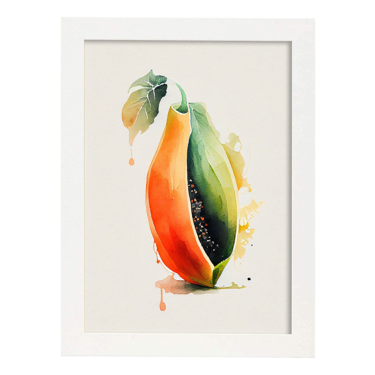 Nacnic minimalist Papaya_1. Aesthetic Wall Art Prints for Bedroom or Living Room Design.-Artwork-Nacnic-A4-Marco Blanco-Nacnic Estudio SL
